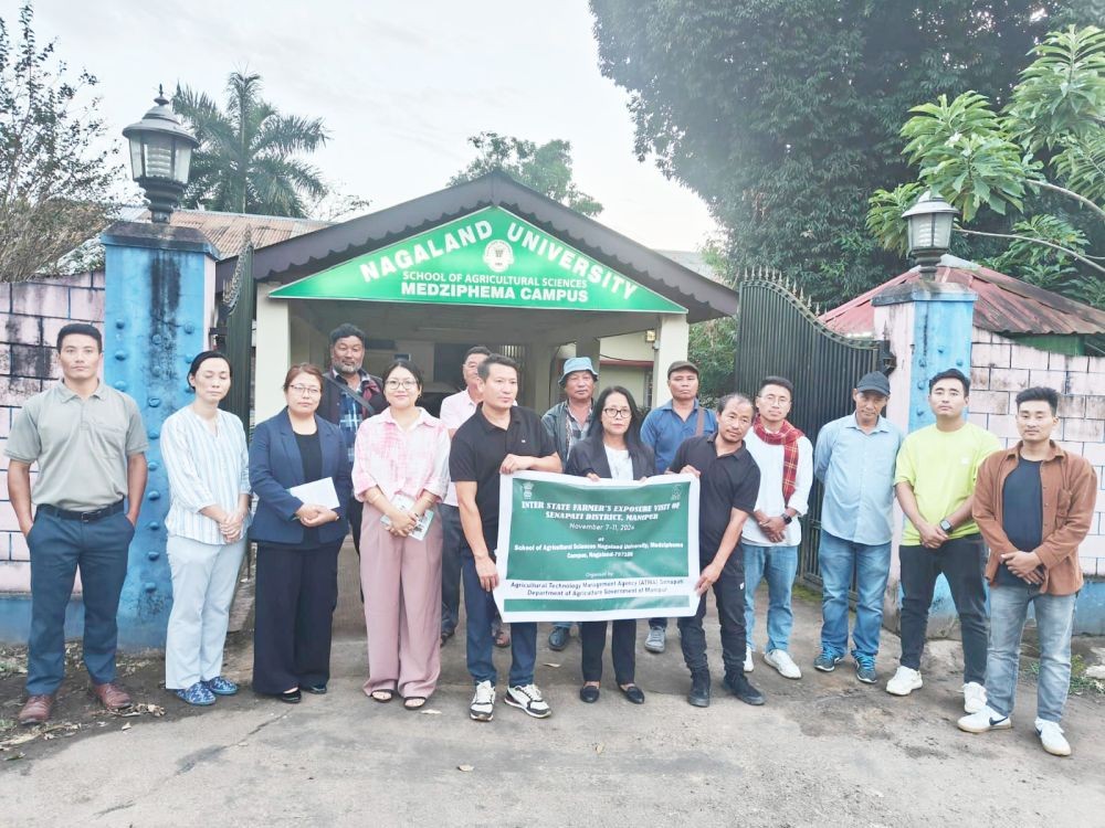 Pro-Vice Chancellor, Prof Akali Sema with the team from Manipur.